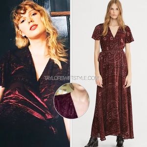 Ralph Lauren Burnout Velvet Maxidress Taylor Swift